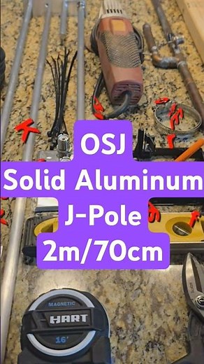 OSJ Solid Aluminum 2m/70cm J-Pole & Copper Pipe GMRS Antenna Attic Mount #ham #hamradio #gmrs