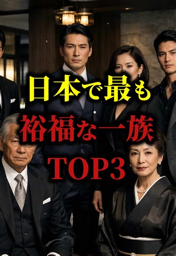 日本で最も裕福な一族TOP3の紹介