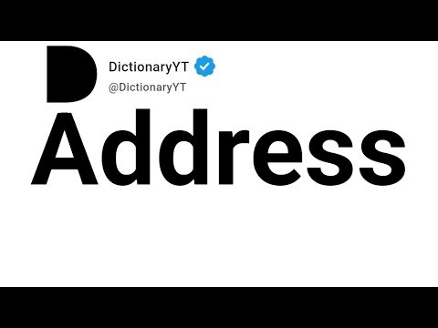 Address Synonyms | Thesaurus | Similar Words