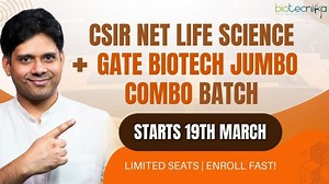 CSIR NET Life Science + GATE Biotech Jumbo Combo Batch – Starts 19th March | Enroll Now | BioTecNika