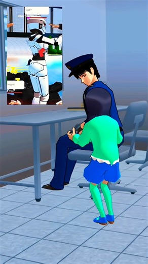 police vs yuta ,mio #sakuraschoolsimulator #shortvideo #story #police