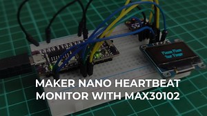 Maker Nano Heartbeat Monitor With Max30102 In this tutorial, we shall see how we can measure the heartbeat using Maker Nano and max30102, and display it on the OLED display. Below are the item used in this tutorial 1. Maker Nano: Simplifying Arduino for Projects 🛒 https://my.cytron.io/p-maker-nano-sim... 2. MAX30102 Oximeter and Heart Rate Sensor Module 🛒 https://my.cytron.io/p-max30102-oxime... 3. OLED I2C 0.96Inch 128x64 🛒 https://my.cytron.io/p-oled-i2c-0.96i... For details of this project