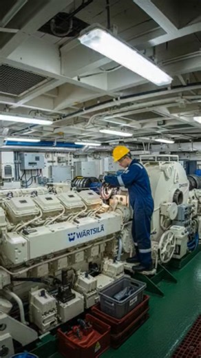 Wartsila Ship Engine #youtubeshorts #viral #shorts #dreamscreenai #wartsila #engine