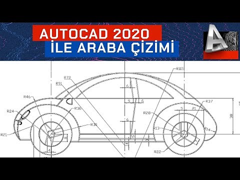 Autocad ile Araba Çizimi | Autocad 2D Car Drawing with Dimensions | Autocad Dibujo de un Carro