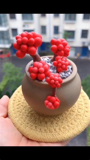 DIY - How to make "Succulents" out of Clay #diy #art #succulentplanters #shorts