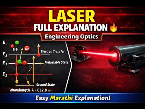 LASER Complete Concept 🔥 | Stimulated Emission to Applications | Easy Marathi