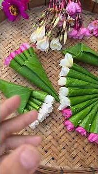 กรวยดอกจำปา #flowers #diy
