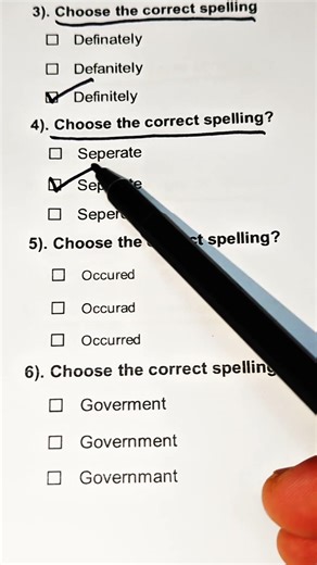 Correct spelling quizzes -can you get all of them? #english #spelling #spellingquiz #quiz #quiztime