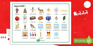 Christmas Word Mat French