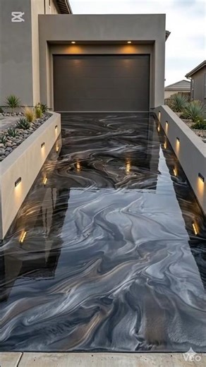 Concrete Garage Ramp to Luxury Metallic Epoxy | Exterior Transformation #epoxyfloorepoxyfl #home