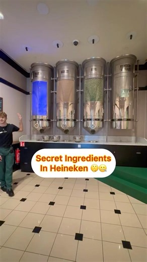 The 4 Secret 🤐 Ingredients in a Heineken Beer Amsterdam Netherlands #heinekenbeer #heineken00 #beer
