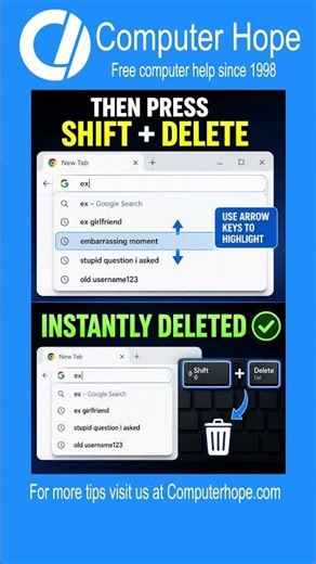 🌍Fix Embarrassing Chrome Suggestions Fast #chrome #googlechrome #browsertips #internettips