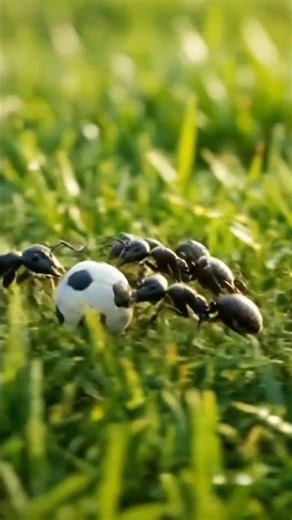 Tiny Ant Dribbling a Soccer Ball Like a Pro! #shorts