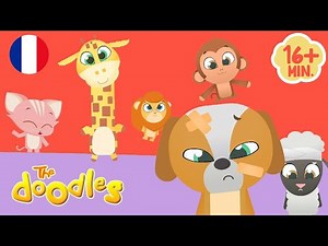 Cinq Petite Singes + 13 minutes de Comptines et Chansons Pour Bébés avec Les Doodles