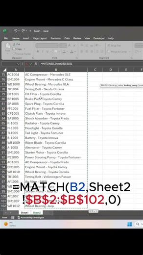 How to use Match Function in excel #excel #edexcel #exceltutorial #excelformula