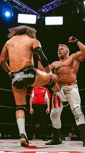 Well I guess you could say @chrismasters310 was a sore sport about losing our pose off at @majorleaguewrestling Battle Riot | Alexander Hammerstone