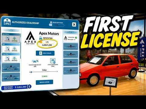 Car Dealer Simulator EP. 55 – New Authorized Dealership Update! Our First License Reaches Max Rep!