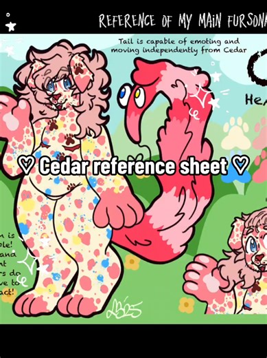 Reference sheet speedpaint of my current main fursona, Cedar! he's a dalmatian with a worm tail 🐶 he's also me fr #fursona #furryart #digitalart #speedpaint #furry