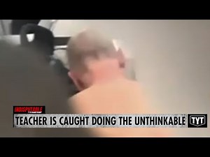 Teacher's Inappropriate Behavior In Empty Classroom Seen By Students