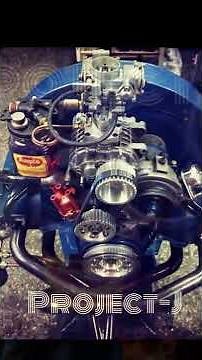 Aircooled VW Bug Beetle Blown Supercharge AMR300 on Volkswagen Type1 Standard Engine Fusca Project-J