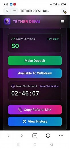 TETHER Defai Deposit | Join TETHER Defai | how to deposit Thether Defai