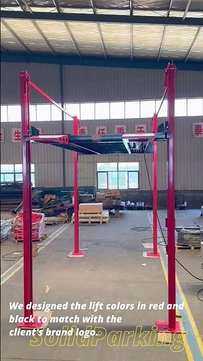 Four-post car storage lifts are tested for operation before shipment!