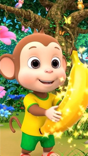 Magic Banana Monkey 🍌🐒 | Cute Funny Kids Cartoon Short #Shorts