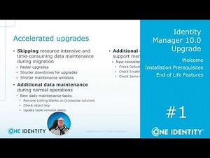 Identity Manager | Update 10 LTS | Welcome, Installation Prerequisites and EOL Features