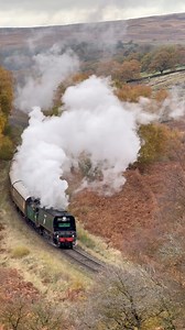 101K views · 2.4K reactions | A grand days filming on a very autumnal looking North Yorkshire Moors Railway. Featuring 60103 Flying Scotsman, Black 5 44806, 257 Squadron & 9F 92134. | North Yorkshire Weather Updates | Facebook