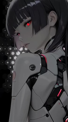 ai-robot-girl-monochrome #robot #androidgirl #blackgirl #wallpaperiaヅ #wallpaperanimado