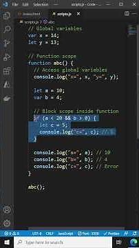 let vs var - Scopes explained - JavaScript Tutorial for Beginners