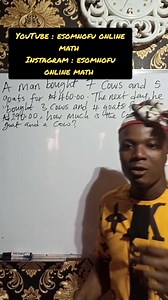 163K views · 6.4K reactions | Word Problem in Simultaneous equations YouTube : https://youtube.com/c/ESOMNOFUONLINEMATH | Esomnofu Online MATH | Facebook
