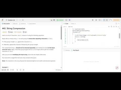 String compression | Leetcode 443 | JAVA
