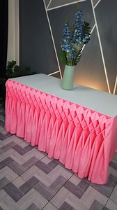 2.5M views · 45K reactions | DIAMOND DESIGN TABLE SKIRTING #tableskirtingdesign #cateringservice #tutorial | Tutorial family | Facebook