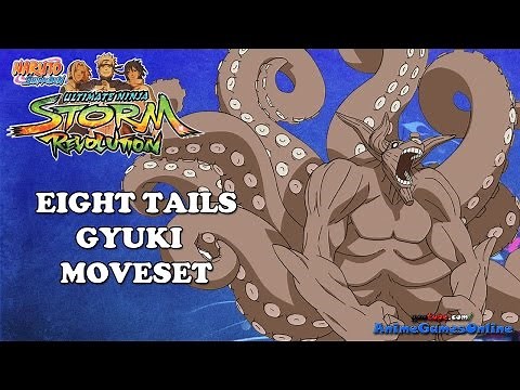 Eight Tails (Hachibi) Gyuki COMPLETE Moveset - Naruto Shippuden Ultimate Ninja Storm Revolution