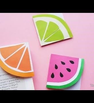 diy corner fruit slice bookmarks /DIY school supplie