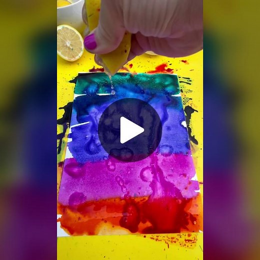 Lemon Juice Watercolor Art Experiment for Kids