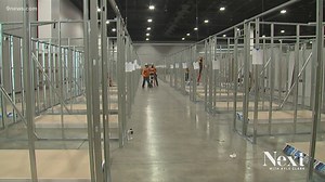 Field hospital at Colorado Convention Center coming down