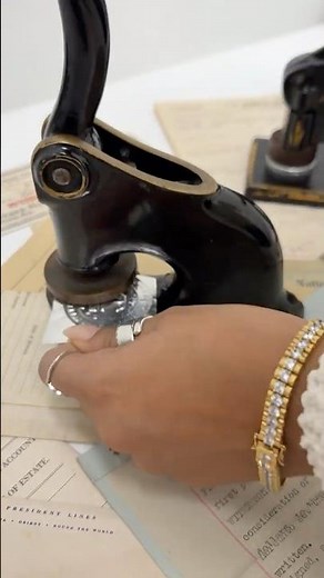 Satisfying Antique Letter Embosser Press in Action 😮📜