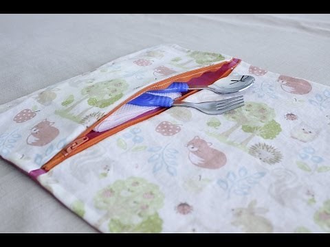 DIY Picnic Placemat with Zipper Pocket Tutorial- Rolls up - TUTORIAL