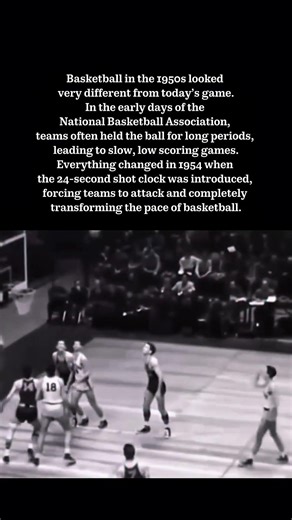 NBA basketball in the 1950s looked very different 🏀 #nba #basketball #history #shorts