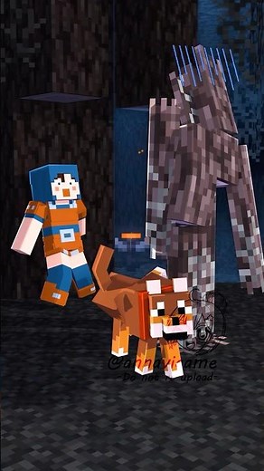 Creaking vs. Marking クリーキング最大の危機🪵🆚🐶 #マイクラ #minecraftanimation ＃マイクラアニメ