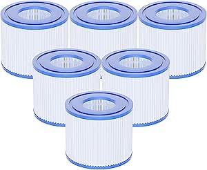 AQUALTRA Hot Tub Filter Replacements, Type S1 Spa Filters Compatible with PureSpa Swimming Pool Pump 4.2 x 2.8 Inches 6 Pack