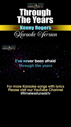 Through The Years - Kenny Rogers (Karaoke Teaser) #karaokesongswithlyrics #timelesstunesktv