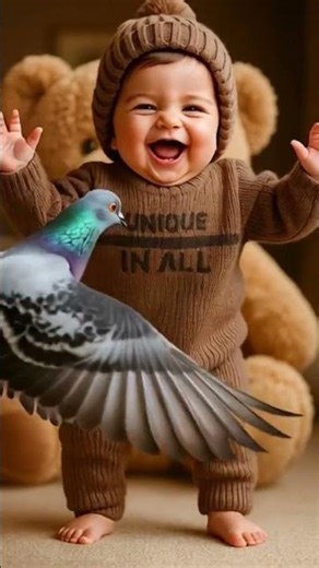 kabutar ke sath khelta hua baccha#babyvideo #bchoon #funnybaby #bachokivideo #funnyclips