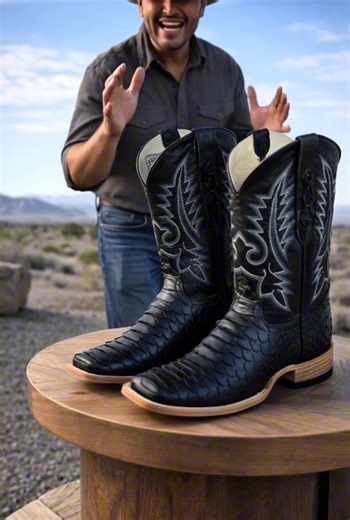 Men's Black Cowboy Boots
