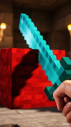 Cutting Red Wool in Minecraft 🔴 (AI ASMR)