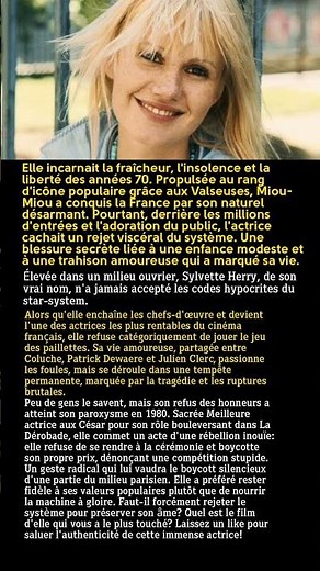 Miou-Miou: Ce scandale historique qui a fait trembler le cinéma français!