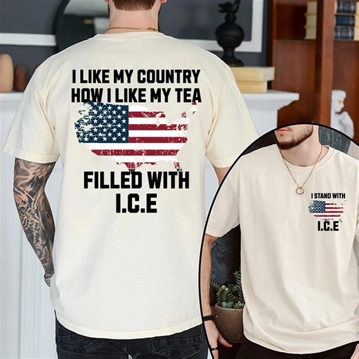 I Like My Country How I Like My Tea Sweatshirt, Patriotic Republican Tee, Trump Ice Hoodie, Trump Supporter Tee, Trump Merch 2028 MAGA - Etsy