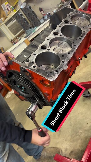 Dropping pistons and camshaft install. #fyp #sbc #demoderby #scatcrankshafts #speedpro #wd40 #demoderby #compcams #critterengines #waapoow